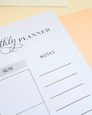 Floral Diary Personalised Undated Monthly Planner | Apricot Peach