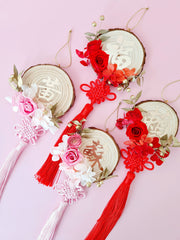 Nostalgia Wood Tassel Ornament | Prosperous Red