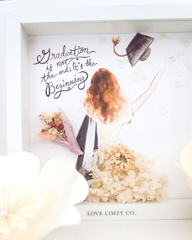 Artprint with Preserved Flowers-Graduation Girl-Love Limzy Co.