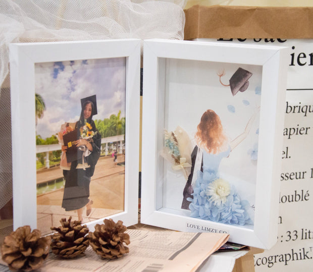 Artprint with Preserved Flowers-Graduation Girl-Love Limzy Co.