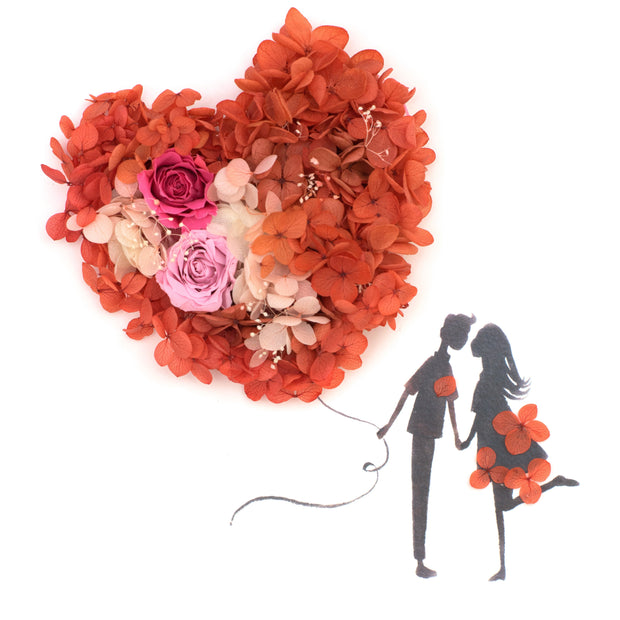 Artprint with Preserved Flowers-My Heart My Valentine-Love Limzy Co.