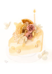 Artprint with Preserved Flowers-Orange Slice Cake-Love Limzy Co.