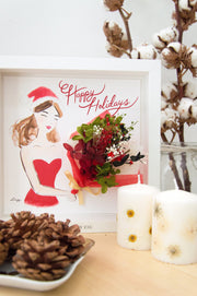 Artprint with Preserved Flowers-Santa Baby-Love Limzy Co.