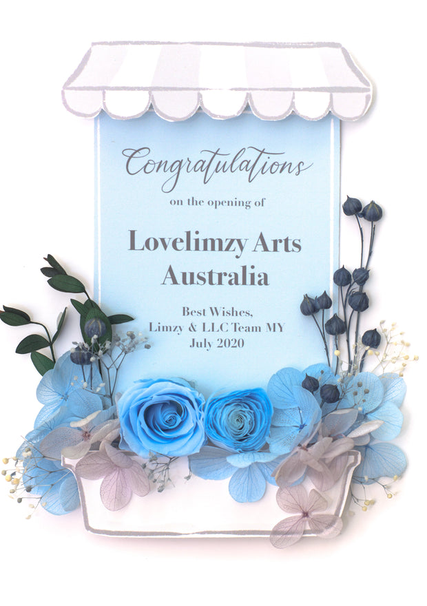 Artprint with Preserved Flowers-Storefront Congrats-Love Limzy Co.