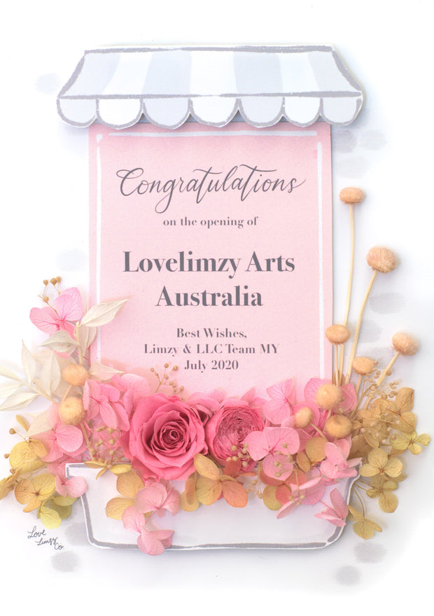 Artprint with Preserved Flowers-Storefront Congrats-Love Limzy Co.