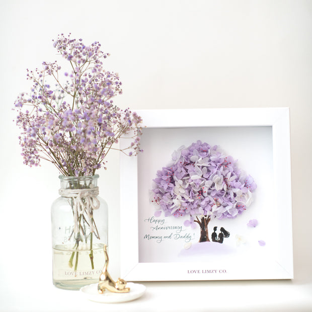 Artprint with Preserved Flowers-Wishing Tree-Love Limzy Co.