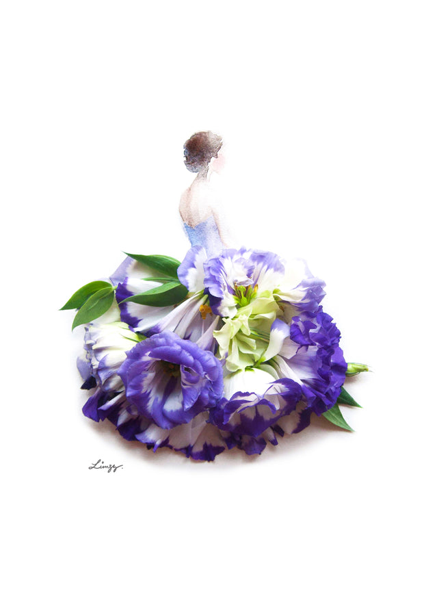 Digital Artprint-Blue Eustoma-Petit A5-Love Limzy Co.